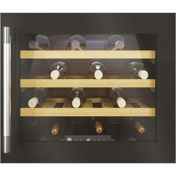 Racitor de vinuri incorporabil Hoover HWCB 45/1, 24 sticle, H 46 cm, Clasa F, negru