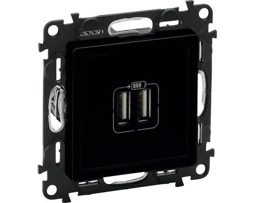 Priza Usb Dubla Legrand Valena Life Max. 2400 Mah, Negru Mat