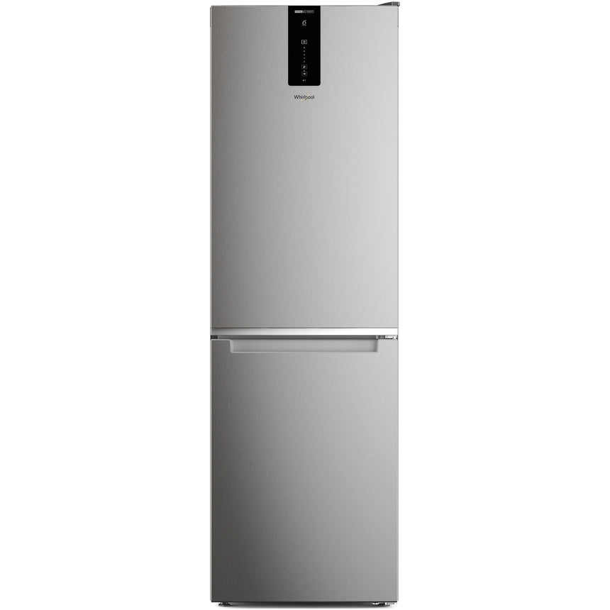 Combina frigorifica Whirlpool W7X82OOX, 335 l, Clasa E, Total No Frost, Tehnologia 6TH Sense, Alarma usa, Iluminare LED, H 191.2 cm, Inox