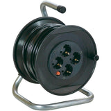 Prelungitor rulat pe tambur 3x2,5mm, 40m, 3500W, cordon PVC, tambur plastic, suport zincat, Topelectro-Weingärtner Gruppe Germania