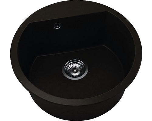 Chiuveta Bucatarie Rotunda FAT Avangard 223 Ø51 cm, Marmura Compozita Venge Dark
