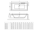 Cada de Baie Rectangulara Radaway Aridea, 170x75,5x45,50 cm, Acril, WA1-24-170x075U, Alb
