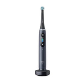 Periuta de dinti electrica Oral-B iO8 cu Tehnologie Magnetica si Micro-Vibratii, Inteligenta artificiala, Display led interactiv, Senzor de presiune Smart, Timer vizibil, 6 moduri, 1 capat, Suport rezerve, Incarcator magnetic, Trusa de calatorie, Negru