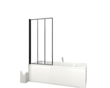 Paravan dus Sanotechnik Elite 80x140 cm, profil negru