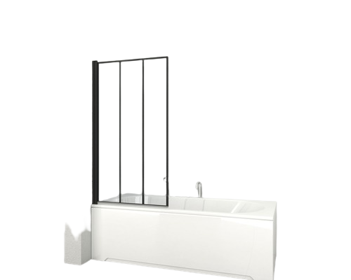 Paravan dus Sanotechnik Elite 80x140 cm, profil negru