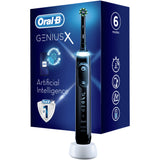 Periuta de dinti electrica Oral-B Genius X, Inteligenta artificiala, Curatare 3D, 6 programe, 1 capat, Bluetooth, Negru