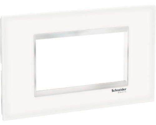 Rama Aparataje Schneider Easy Styl 4 Module, Sticla Alba