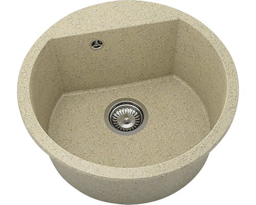 Chiuveta Bucatarie Rotunda Fat Avangard 223 Ø51 Cm, Granixit Sandy Beach