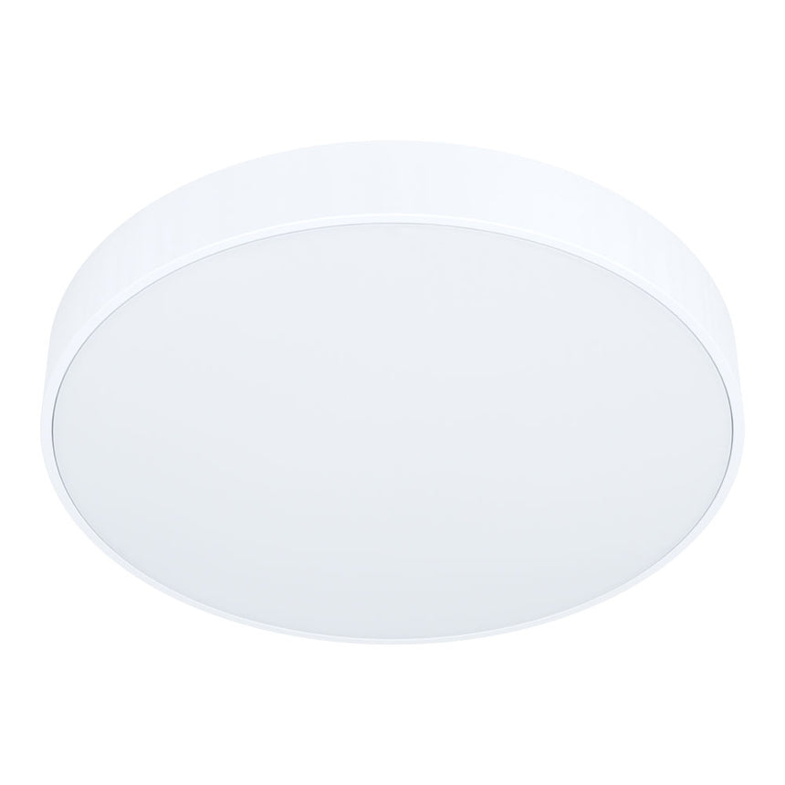 Plafoniera dimabila ZUBIETA-A, EGLO, LED, 18W, 1900 lm, 2700-6500 K, lumina calda, netra, rece, otel, plastic, alb, 30 cm diametru, telecomanda inclusa