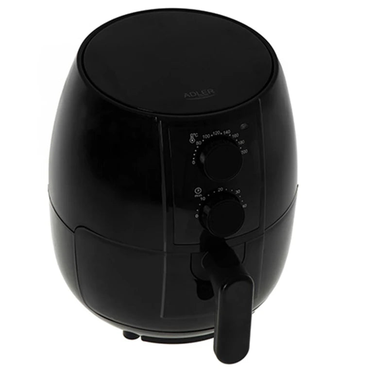 Air Fryer Adler AD6312 2,5L, 1600W, Friteuză cu Aer Cald fără Ulei, Temperatură Reglabilă 80–200°C, Timer 60 Min