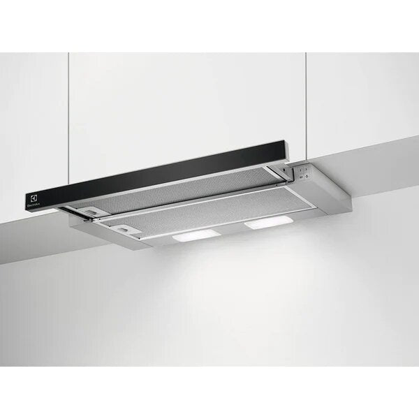 Hota telescopica incorporabila Electrolux LFP326AB, Putere de absorbtie 410 mc/h, 1 motor, 60 cm, Negru