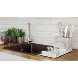 Chiuveta din cuart compozit Romesco, 56.4 x 51.1 x 23.4, 1 cuva, finisaj negru
