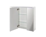 Dulap Baie cu Oglinda Profil, 3 Usi, PAL, 70,5x72,3 cm, Alb