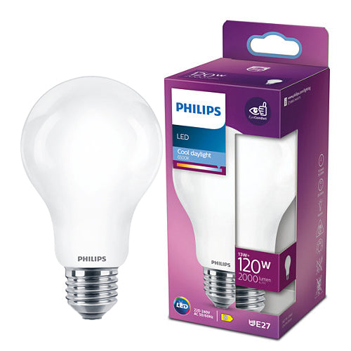 Bec LED Philips Classic A67, 13W (120W), 2000 lm, lumina naturala rece (6500K), clasa energetica D