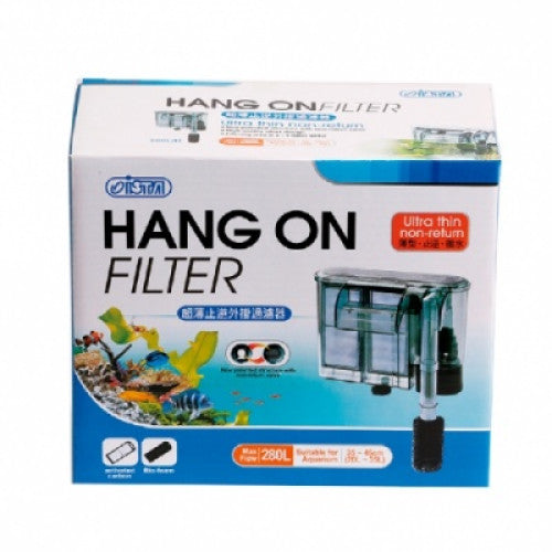 Filtru cascada ultra subtire, 280L/h, valva anti retur- Hang-On Filter