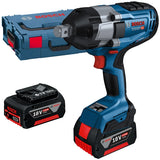 Surubelnita cu impact pe acumulator Bosch Professional GDS 18V-1050 H, 18 V, 1050 Nm cuplu maxi,, 1750 RPM, 2600 percutii/min, 2 acumulatori, incarcator, cutie transport