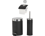 Set de baie negru, 3 piese