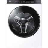 Masina de spalat rufe cu uscator Slim Haier HWD100BD1499U1NS, 10 kg spalare, 6 kg uscare, Clasa A, 1400 rpm, Motor Direct Motion, Wi-Fi, iRefresh, ABT, Steam, iTime, Pillow Drum, Dual Spray, Smart Dosing, Alb