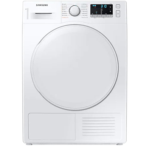 Uscator de rufe Samsung DV90TA020DE/LE, Pompa de caldura, 9 kg, Clasa A++, Afisaj LED, Quick Dry, Wrinkle Prevent, Alb
