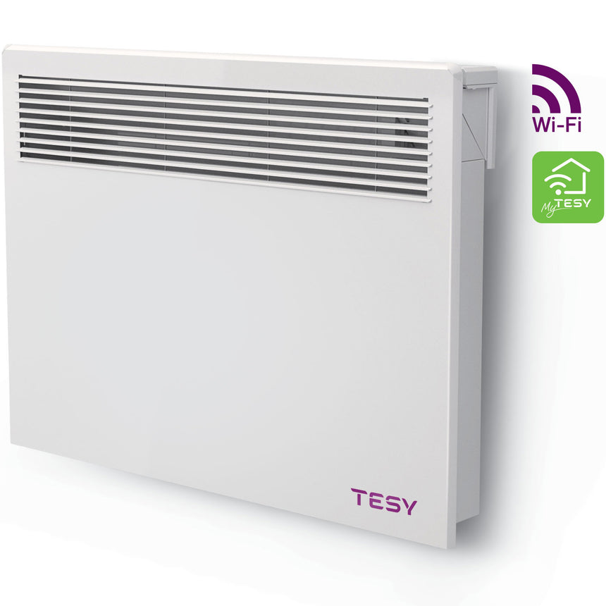Convector de perete TESY LivEco Cloud, 1500W, control prin internet, aplicatie myTesy, functie AIRSAFE, CN 051 150 EI CLOUD AS W