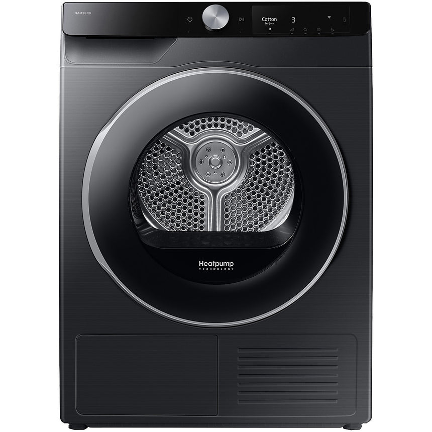 Uscator de rufe Samsung DV80T6220LB/S7, Pompa de caldura, 8 kg, Clasa C, Pompa de caldura, Optimal Dry, Air Wash, Wifi SmartThings, AI Control, Negru
