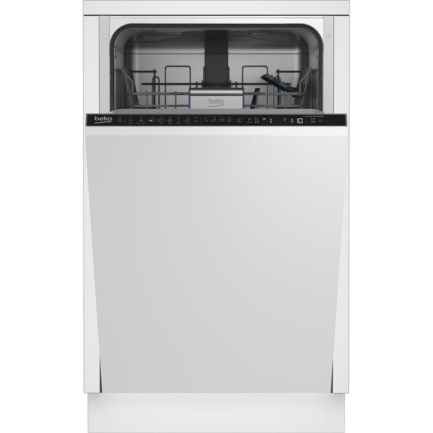 Masina de spalat vase incorporabila Beko DIS28023, 10 seturi, 8 programe, AquaIntense®,Motor ProSmart™Inverter , Flexible HalfLoad™, Mini 30',Clasa E , 45 cm
