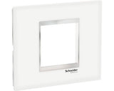 Rama Aparataje Schneider Easy Styl 2 Module, Sticla Alba
