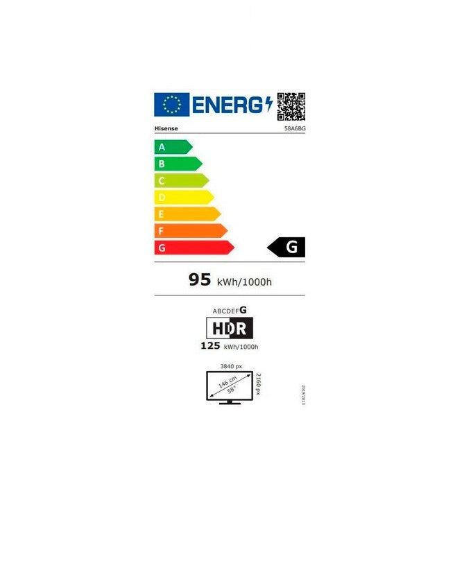 Televizor, Hisense, 58A6BG, 146 cm, 4K, Ultra HD, Negru