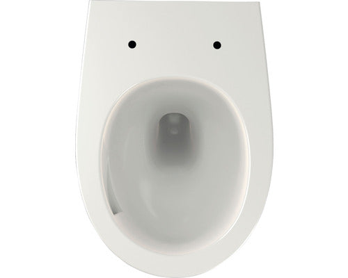Set vas WC suspendat JUNGBORN Mandara rimless cu tehnica Turbo Flush si capac WC, alb