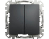 Intrerupator dublu Schneider Sedna Design SDD114105, 10AX, Antracit