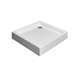 Cadita de Dus Patrata Radaway Siros C Compact, 80x80x17 cm, Acril, SBC8817-2, Alb