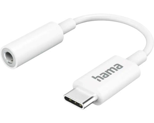 Adaptor USB-C - Auxiliar, mufa Jack de 3,5 mm, alb