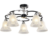 Lustra Lidia E14 Max. 5x40w, Maro/alb