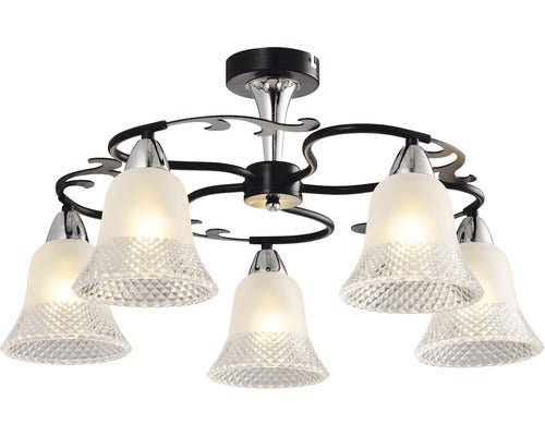 Lustra Lidia E14 Max. 5x40w, Maro/alb