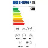 Masina de spalat rufe Candy Rapido Pro RP 596BWMBC/1-S, 9 kg, 1500 RPM, Clasa A, Motor Inverter, Quick&Clean Technology, Steam Hygiene+, WiFi, Easy Iron+, Alb