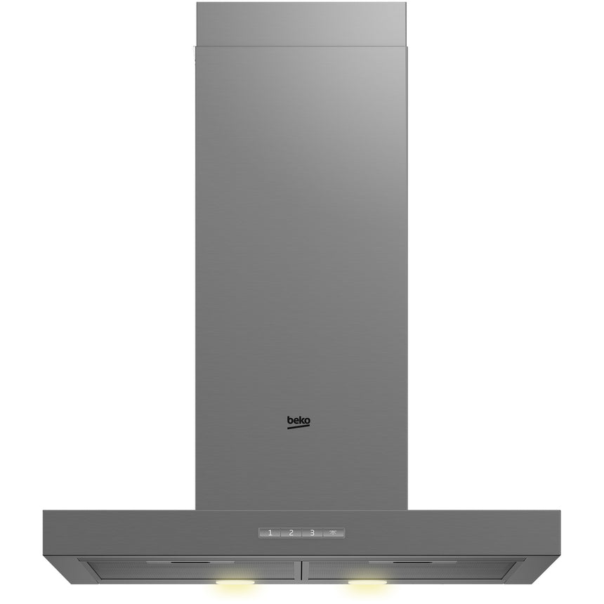 Hota incorporabila decorativa Beko BHCB61632XH, Putere de absorbtie 599 m3/h, 1 motor, Soft Touch, 3 trepte de viteza, Iluminare cu LED, 60 cm, Inox