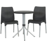 Set mobilier de exterior Chelsea Keter, grafit, 223562, 60 x 60 x 75 cm