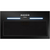 Hota incorporabila decorativa Hansa OMP6251WGH, Putere de absorbtie 389 mc/h, iluminare LED, 3 trepte de putere, 55 cm, Negru
