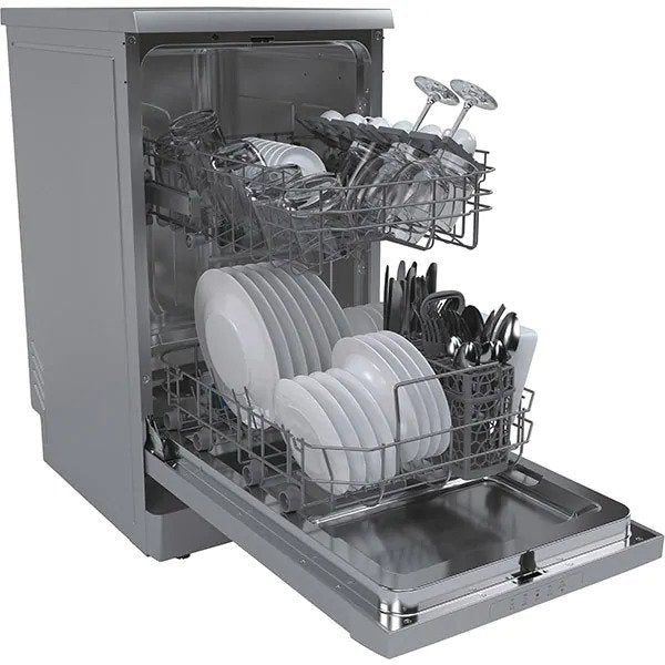 Masina de spalat vase Candy CDPH 2L949X, 9 seturi, 5 programe, Clasa E, Zoom 32, Eco, Pornire intarziata, 45 cm, Gri