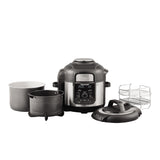 Multicooker Ninja Foodi 9in1 OP500, 1760W, 7.5L, oala cu invelis ceramic, 9 functii, Airfryer, Slow Cook, functie iaurt si deshidratare, functie gatire sub presiune, tehnologie TenderCrisp, display digital, gratar cu 2 niveluri, negru