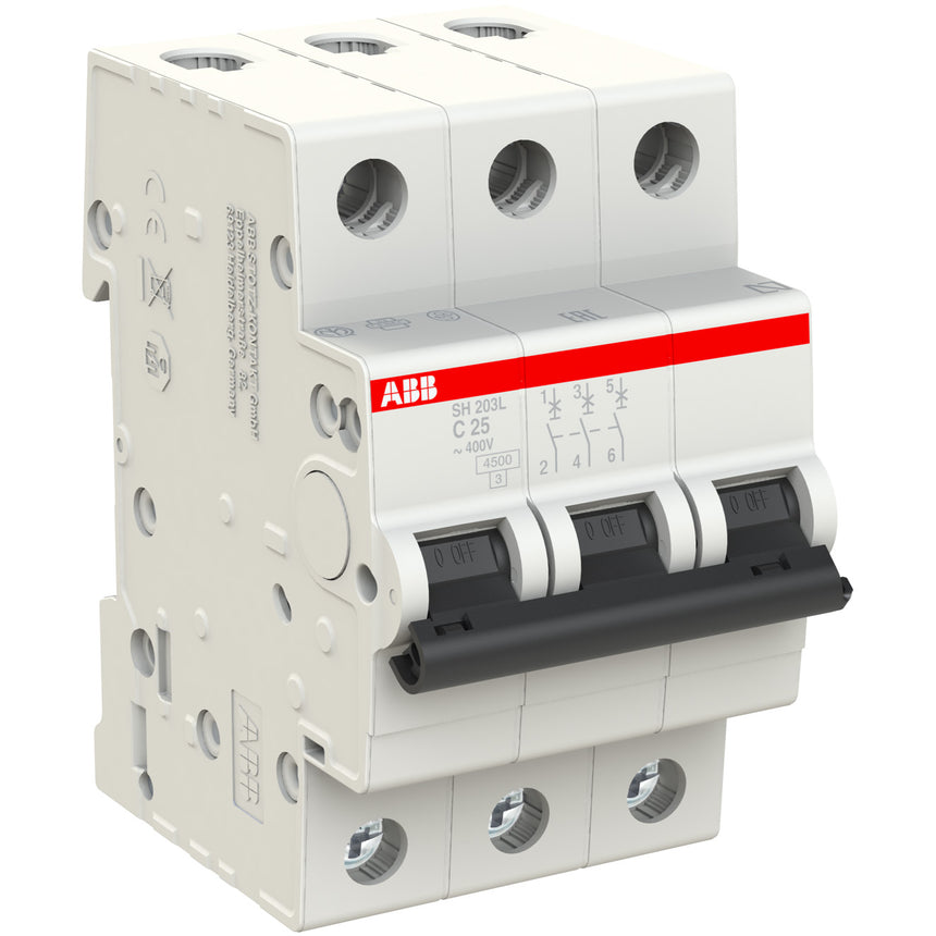 Siguranta electrica automata ABB 2CDS243001R0324, latime 3 module, 4,5KA, 3P, caracteristica C, 32A
