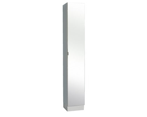 Dulap baie inalt cu oglinda pelipal Wien, 1 usa, MDF, 195,5x32,5 cm, alb