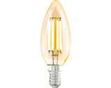 Bec Vintage Led Eglo E14 4w, Glob Lumanare, Durata Viata 15.000 H