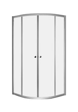 Cabina de dus semirotunda Radaway Classic A, 90x90x185 cm, sticla securizata Fabric, profil alb