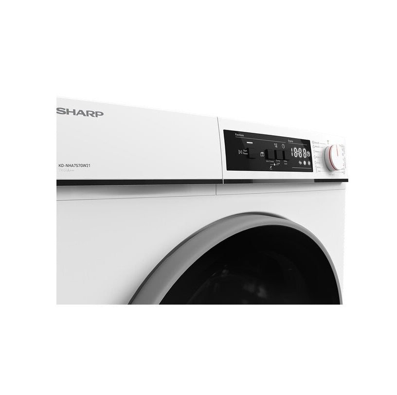 Uscator de Rufe SHARP KD-NHA7S7GW21-EE, Pompa de Caldura, 7 kg, 15 programe, Clasa A++, Alb