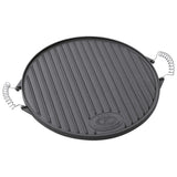 Plita fonta cu manere, cu 2 fete, neteda si striata, Ø 39 cm, OUTDOORCHEF