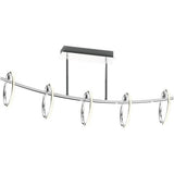 Plafoniera cu LED integrat Planet 5x6W 1800 lumeni, crom