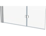 Paravan Cada Form & Style Cabia 112x140 Cm, 2 Elemente, Sticla Decor Dungi, Profil Crom