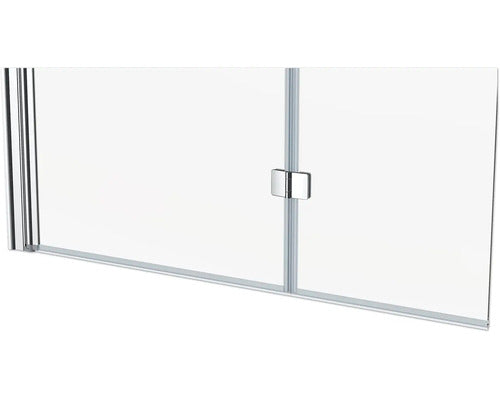 Paravan Cada Form & Style Cabia 112x140 Cm, 2 Elemente, Sticla Decor Dungi, Profil Crom