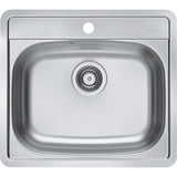 Chiuveta bucatarie Alveus More 10 leinen, 560x500 mm, adancime 166 mm, inox, incastrabila